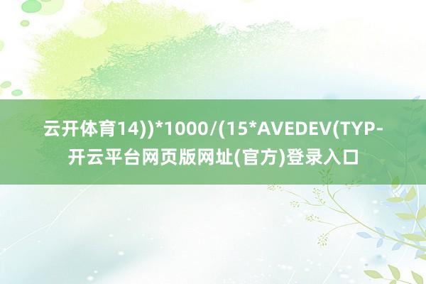 云开体育14))*1000/(15*AVEDEV(TYP-开云平台网页版网址(官方)登录入口