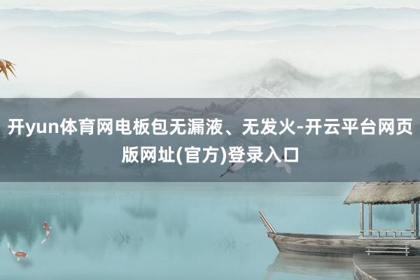 开yun体育网电板包无漏液、无发火-开云平台网页版网址(官方)登录入口