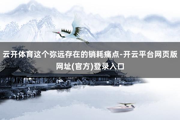 云开体育这个弥远存在的销耗痛点-开云平台网页版网址(官方)登录入口